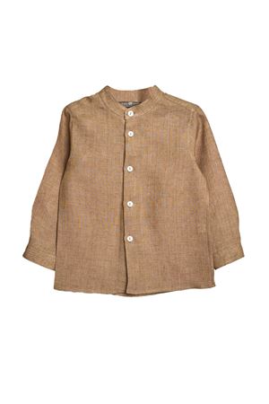 Brown linen shirt LITTLE BEAR KIDS | 8222CACAO